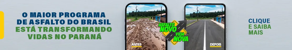 Asfalto Novo, Vida Nova: o maior programa de asfalto do Brasil está transformando vidas no Paraná.